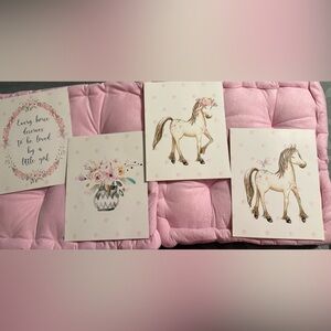 Floral Horse and Vase Art Prints